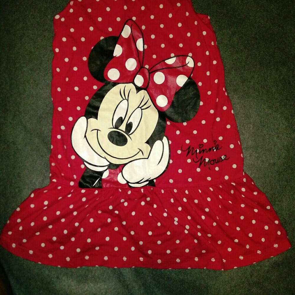 Girls Red Polka Dot Minne Mouse Dress